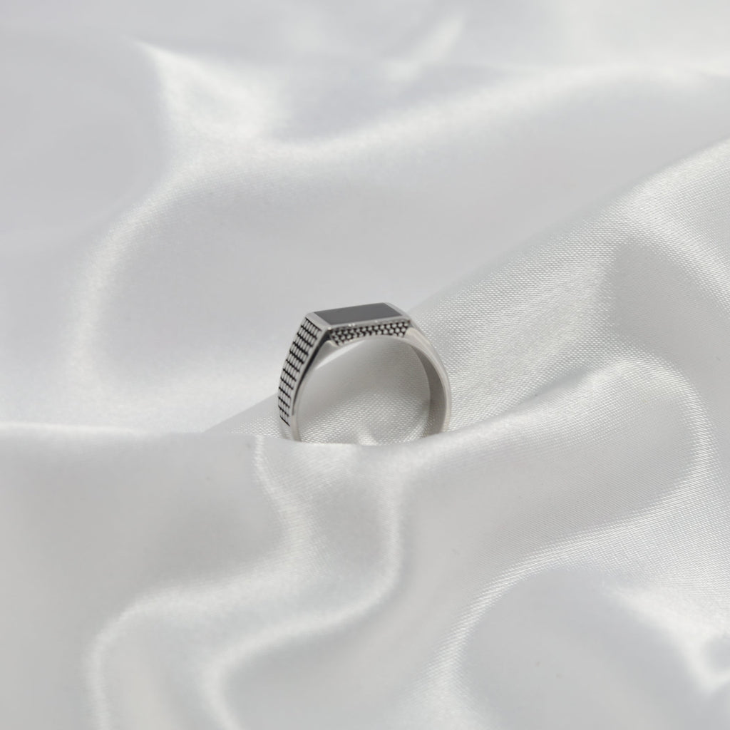 Bold Black Square ring