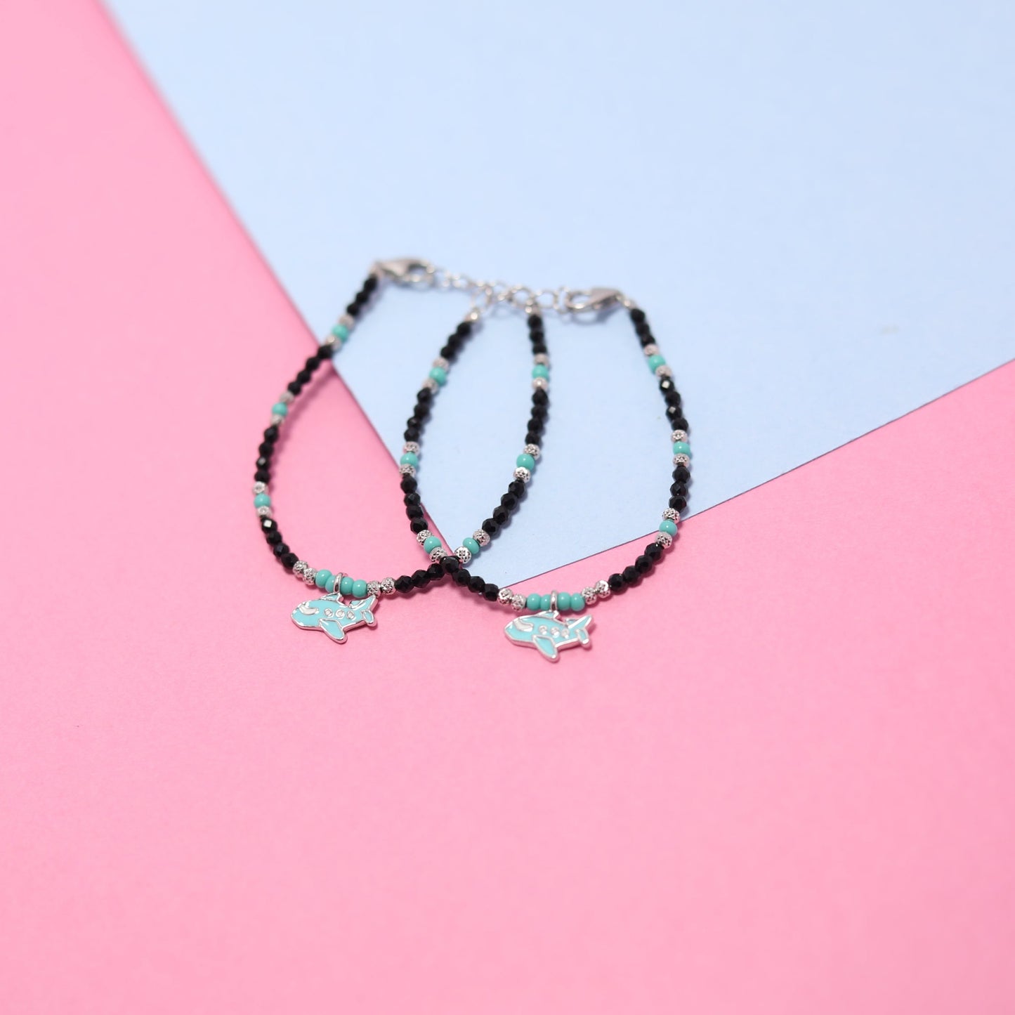 Adorable Plane Nazarmani Bracelets for Babies