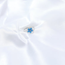 Load image into Gallery viewer, Blue Blossom Kids&#39; Silver Ring