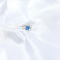 Blue Blossom Kids' Silver Ring