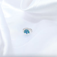 Peacock Charm Kids' Silver Ring