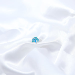 Peacock Charm Kids' Silver Ring alternate view