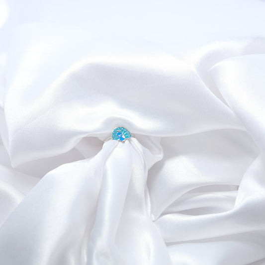 Peacock Charm Kids' Silver Ring