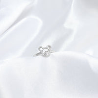 Sparkling Teddy Bear Kids' Silver Ring