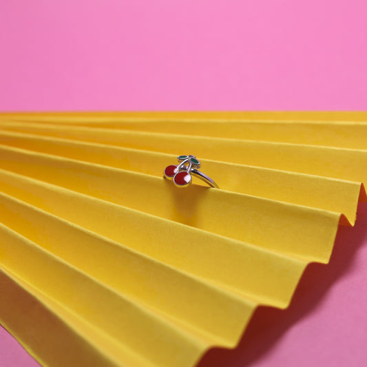 Cherry Kid's Silver Ring
