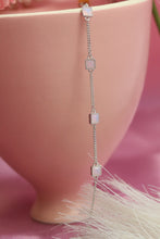 Load image into Gallery viewer, Blue Square Charm Bracelet