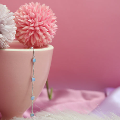 Squared Charm Bracelet | BLUE | PINK