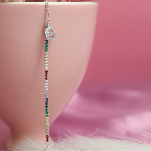 Timeless Radiance – The Infinity Charm Bracelet