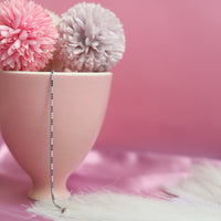 Blue Sapphire Silver Tennis Bracelet