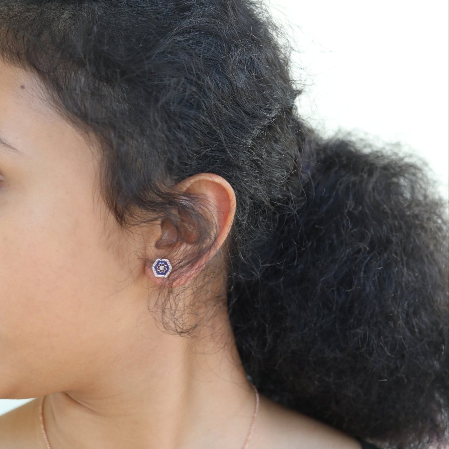 Indigo Bloom Studs