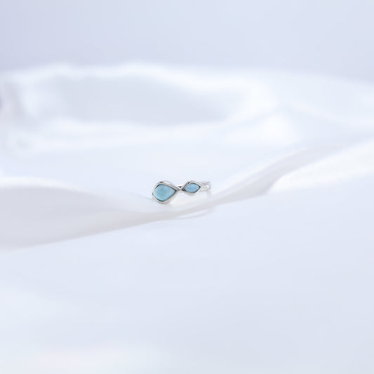 Infinity Larimar Ring