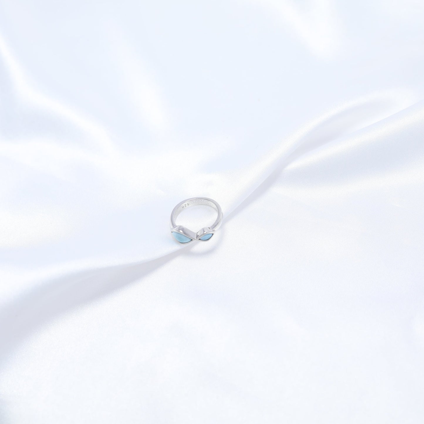 Infinity Larimar Ring