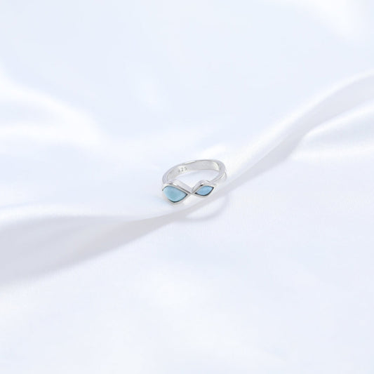 Infinity Larimar Ring