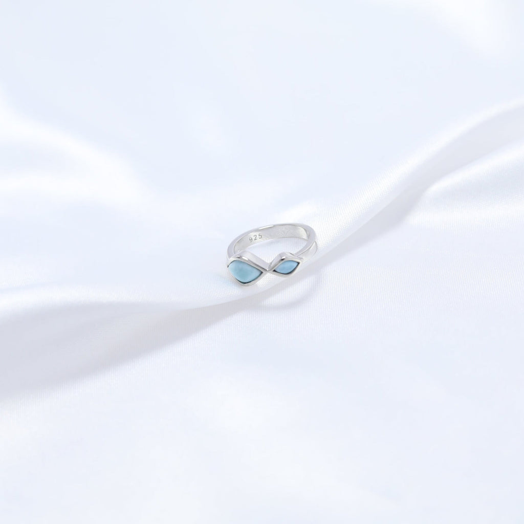 Infinity Larimar Ring