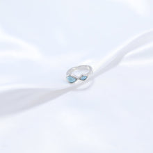 Load image into Gallery viewer, Infinity Larimar Ring