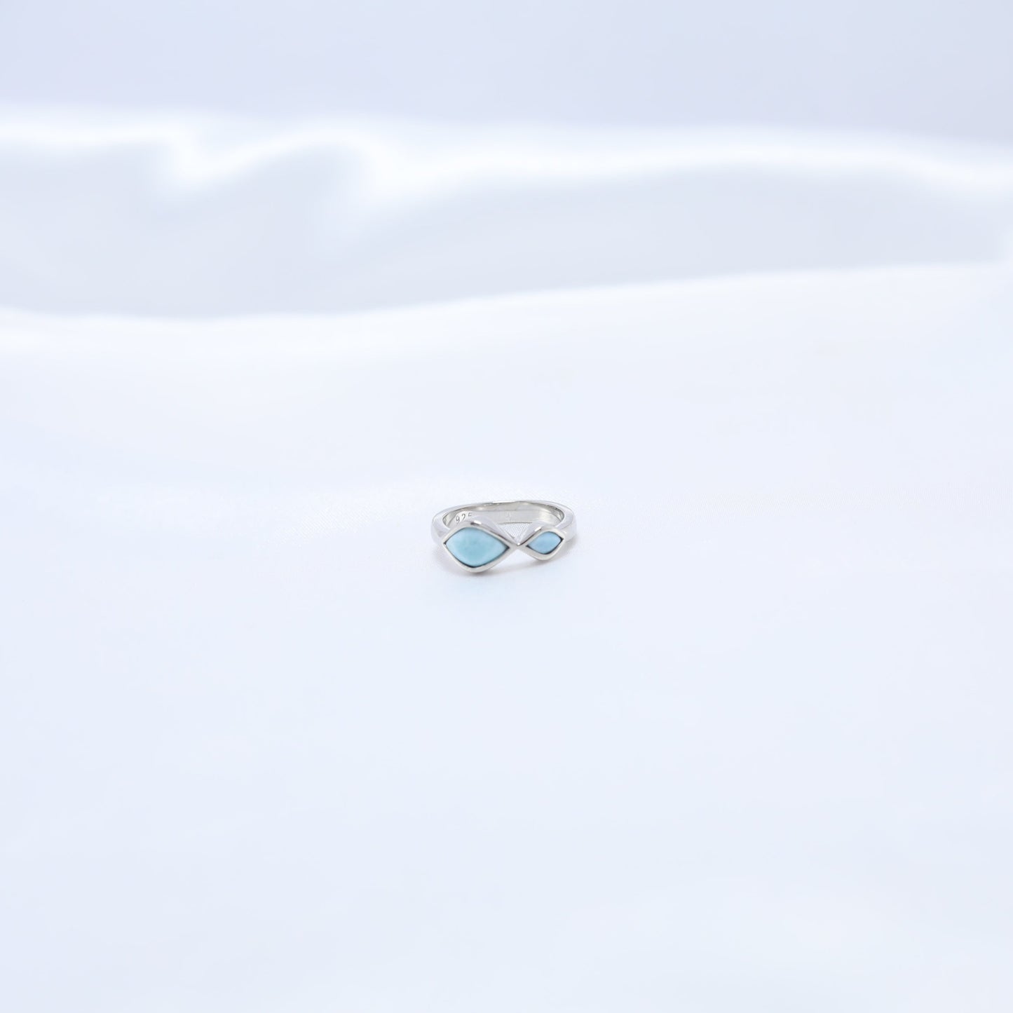 Infinity Larimar Ring