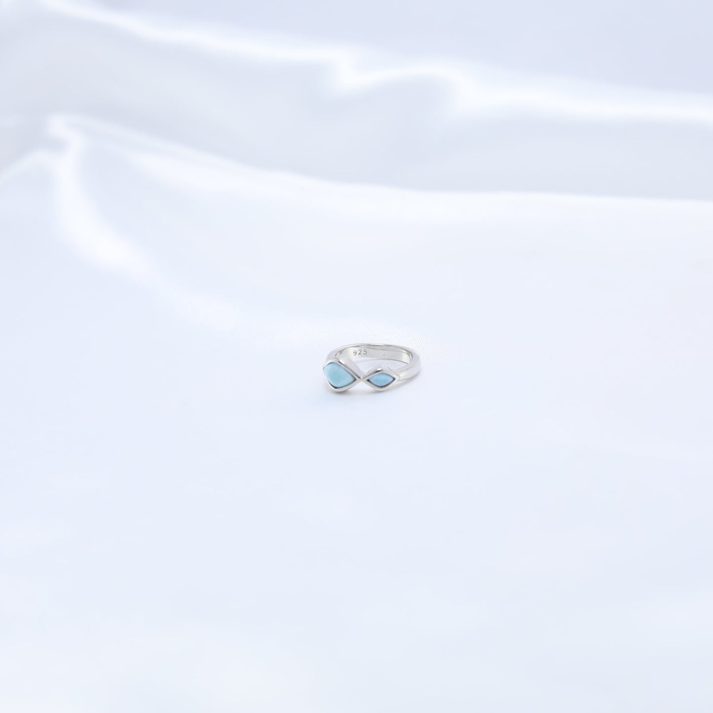 Infinity Larimar Ring