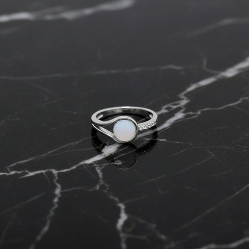 Lunar Teardrop Ring