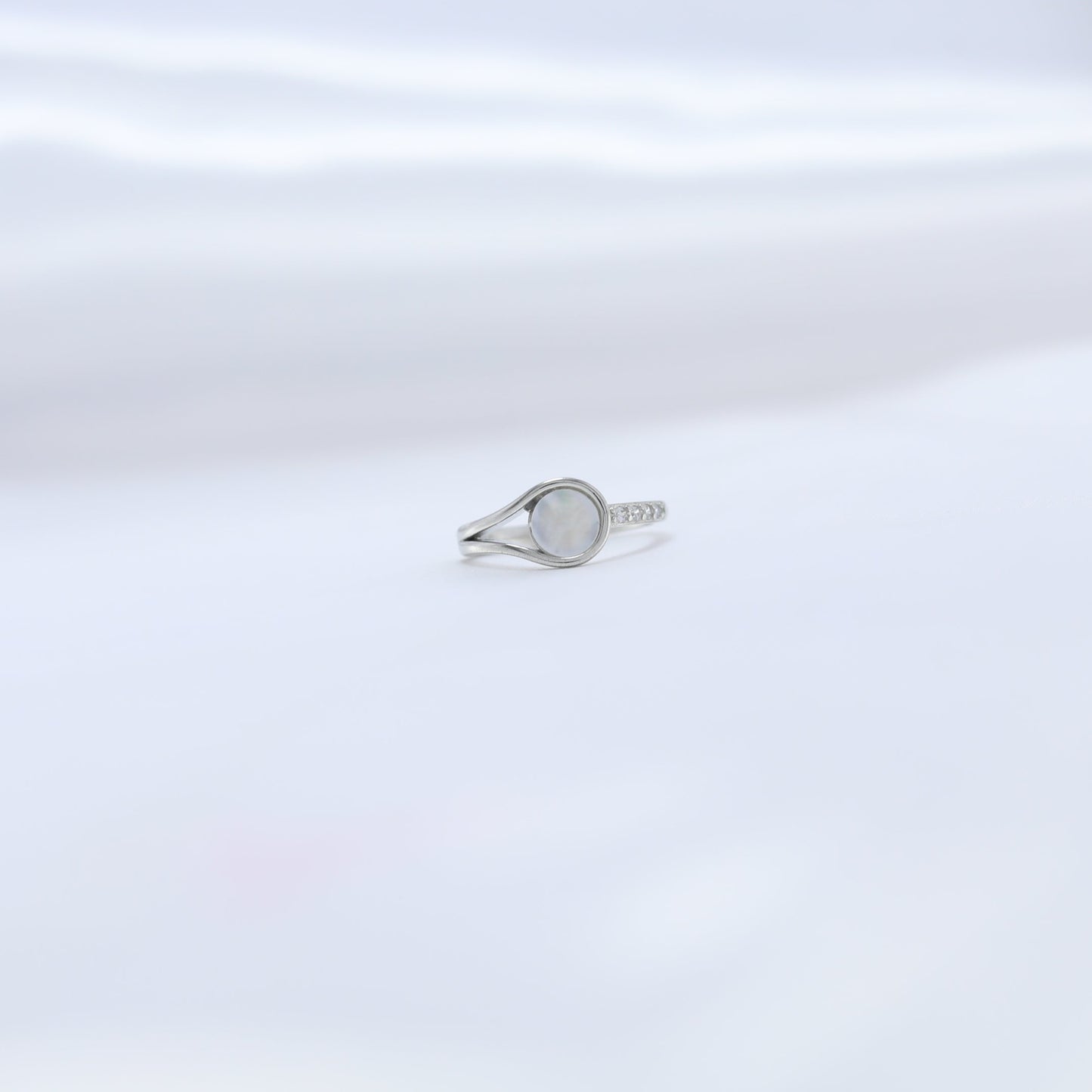 Lunar Teardrop Ring