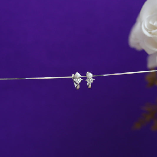 Pearl Blossom Hoops