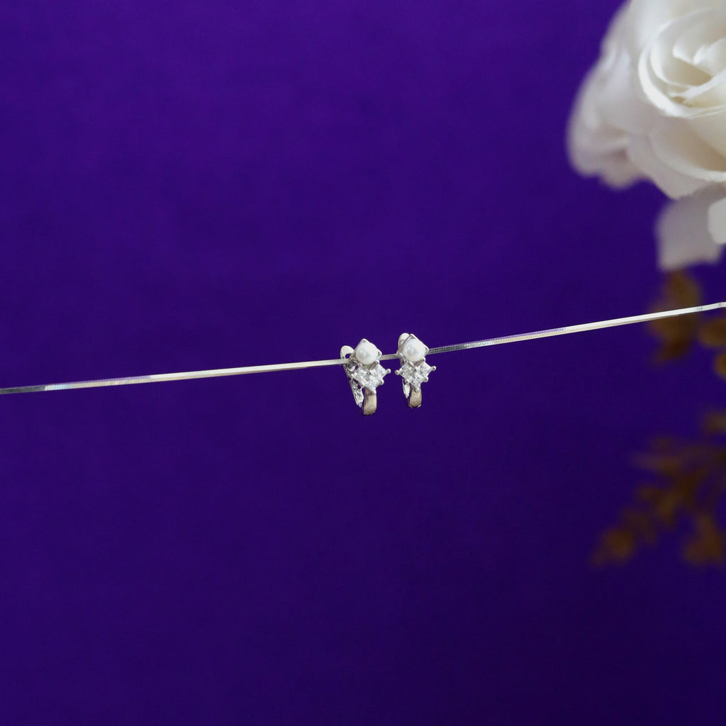 Pearl Blossom Hoops