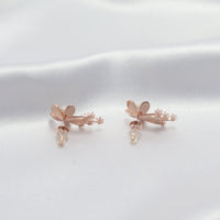 Midnight Bloom Pearl Earrings