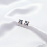 Sapphire Bloom Stud Earrings