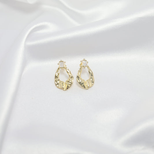 Sculpted Gold Drop Earrings