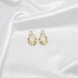 Sculpted Gold Drop Earrings