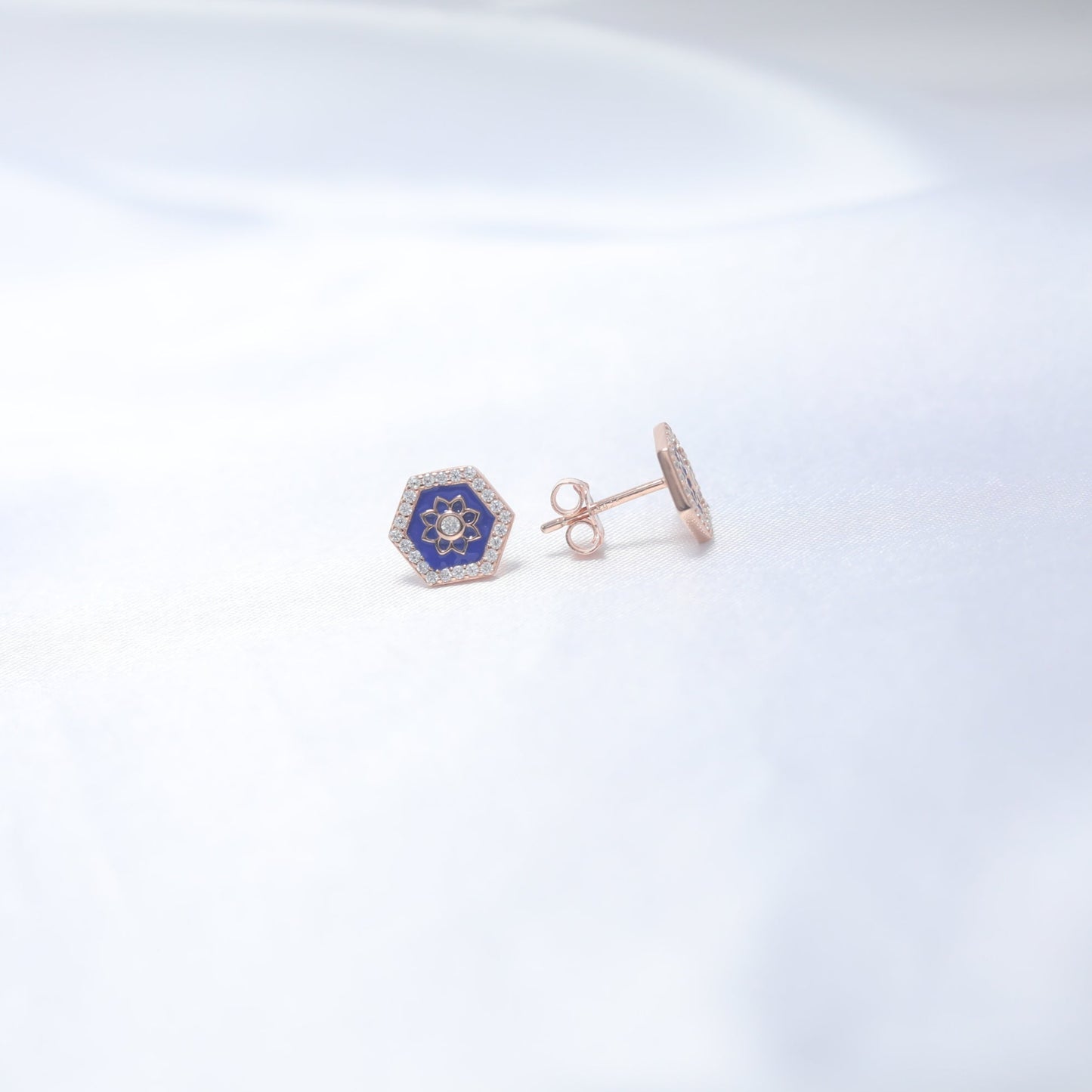 Indigo Bloom Studs