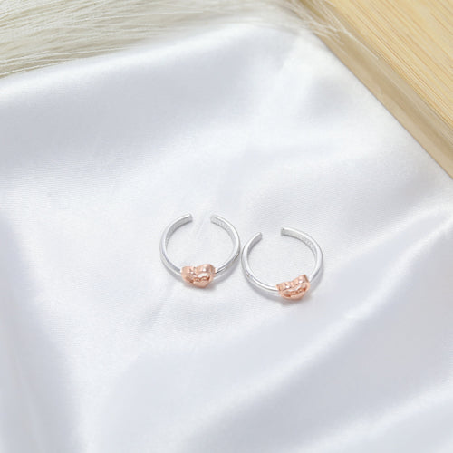 Heartbeat Charm Toe Rings