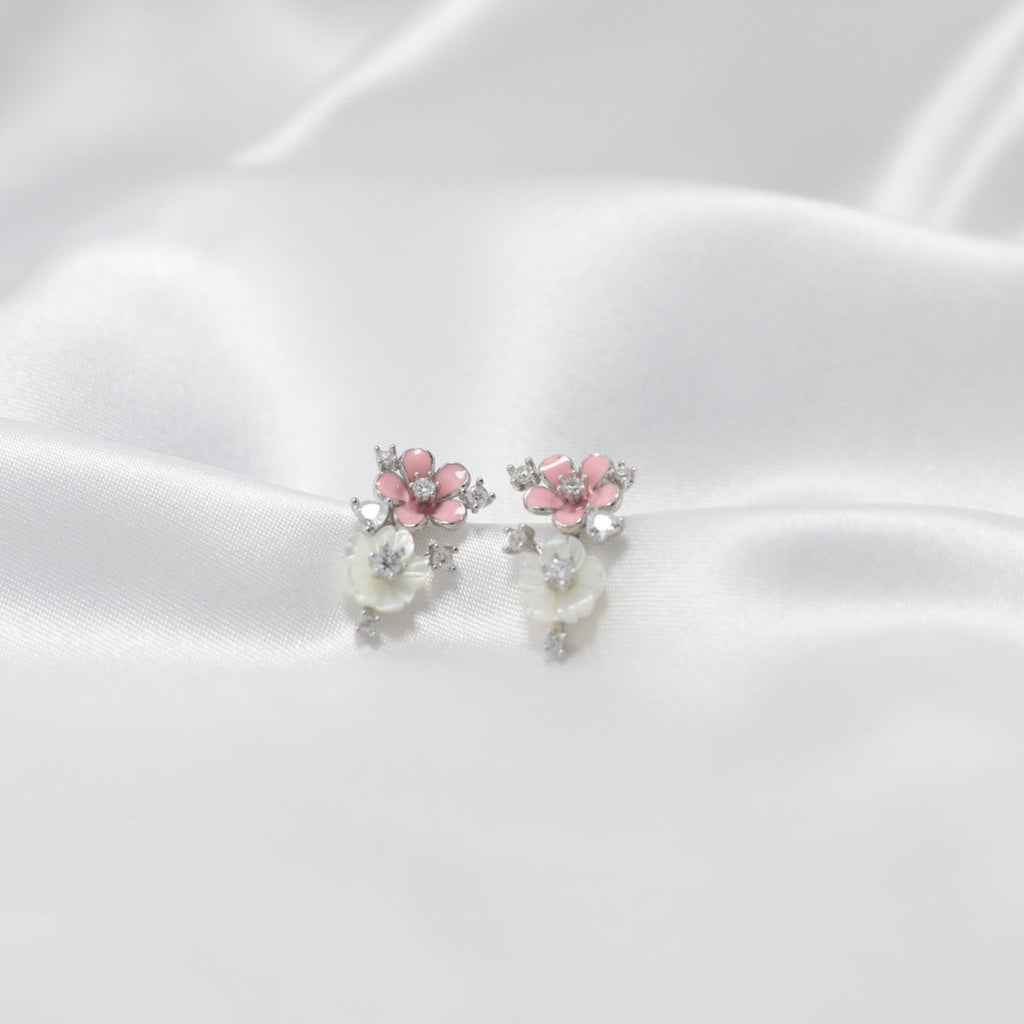 Pink Frost Bloom Earrings