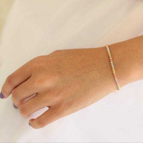 Trinity Spark — Three-Tone Bracelet
