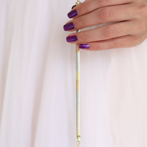 Three Tone Snake Chain Bracelet