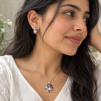 Midnight Bloom Pendant Set