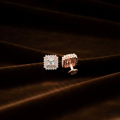 SQUARE HALO PENDANT SET