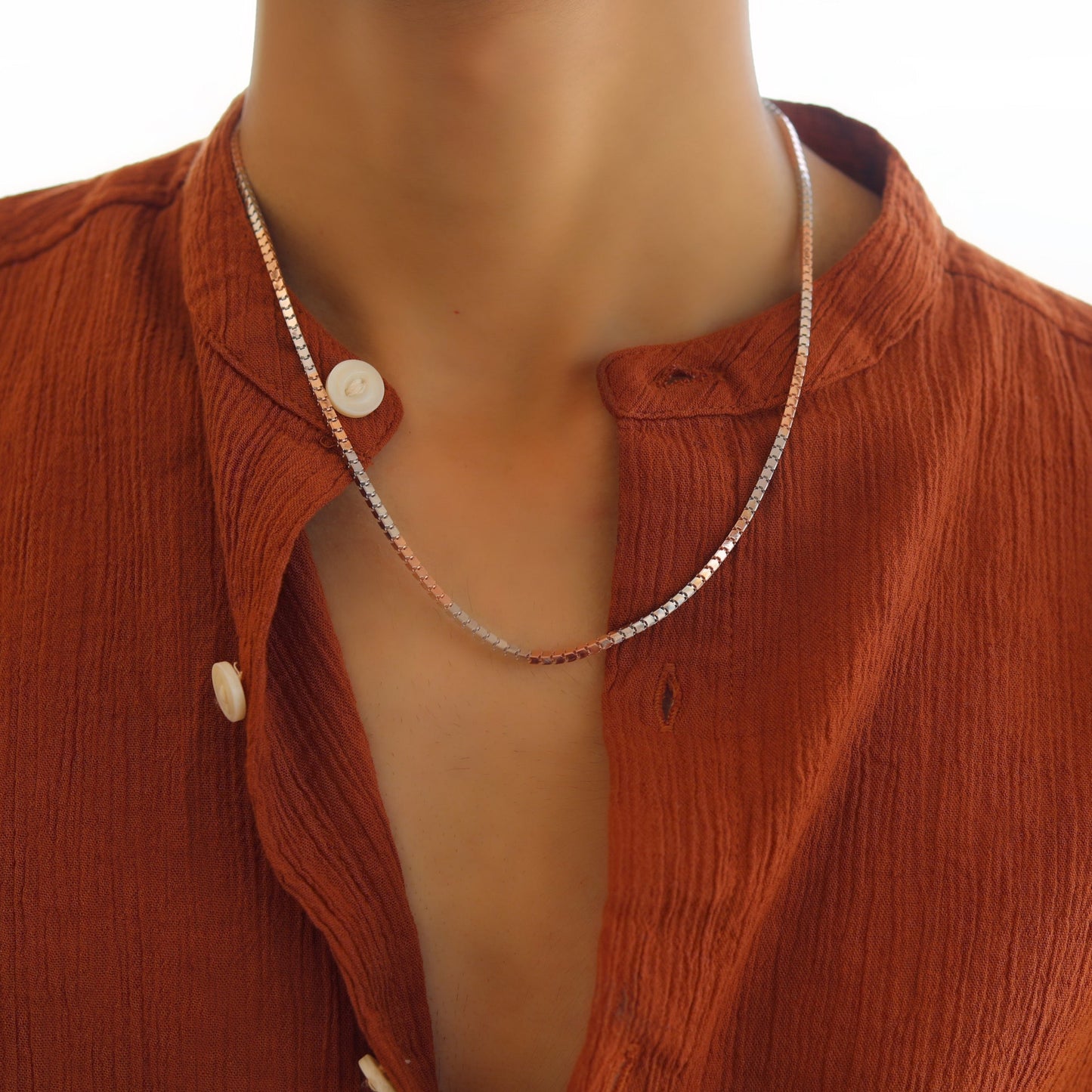 Dual tone Box Chain | 92.5 silver