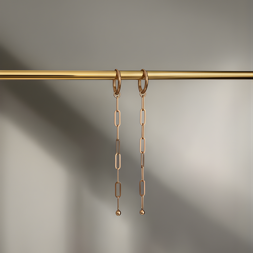 Golden Chain Drop Earrings