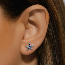 Load image into Gallery viewer, Star Evil Eye Stud