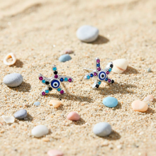 Load image into Gallery viewer, Star Evil Eye Stud