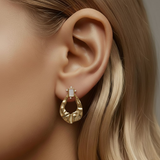 Sculpted Gold Drop Earrings