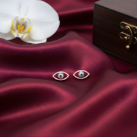 Evil Eye Protection Stud Earrings