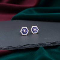 Indigo Bloom Studs