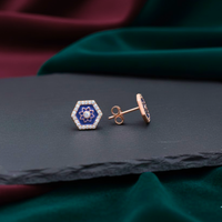 Indigo Bloom Studs