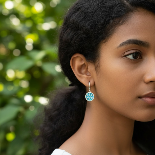 Celestial Snowflake Hoops