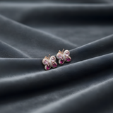 Rose Flutter Butterfly Stud Earrings