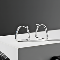 Sleek Geo Hoops