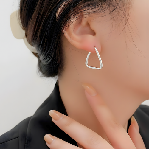 Sleek Geo Hoops