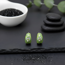 Load image into Gallery viewer, Emerald Swirl Hoops