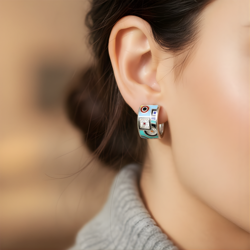 Enchanted Mosaic Hoops